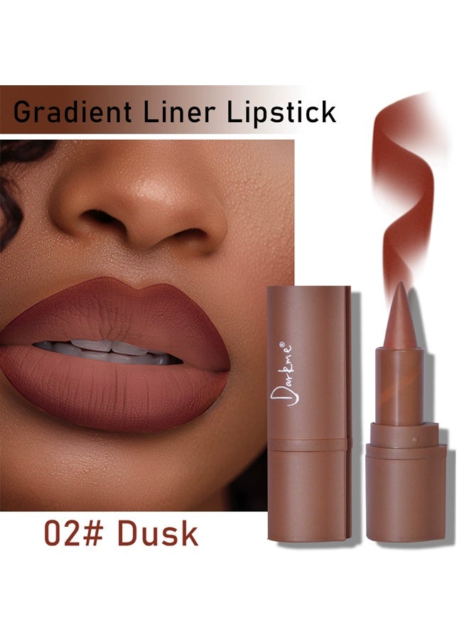 Beckisue Liner Lipstick-Pencil Matte Waterproof Long Lasting Lipstick Lips Contour Makeup Lip Liner Lipsticks, One Stroke Define Lip Liner Non Drying,Easy Color Lip Liner Lipstick #02 Dusk - Image 2